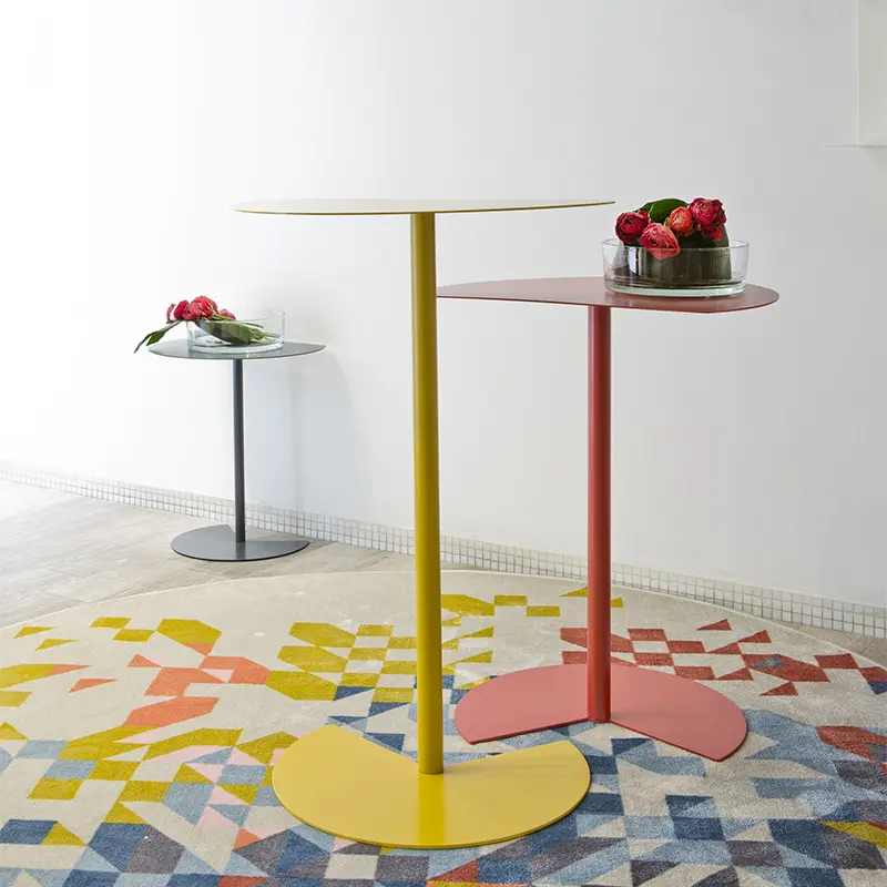 Minimal black metal side tables crafted by IronEdge Designs