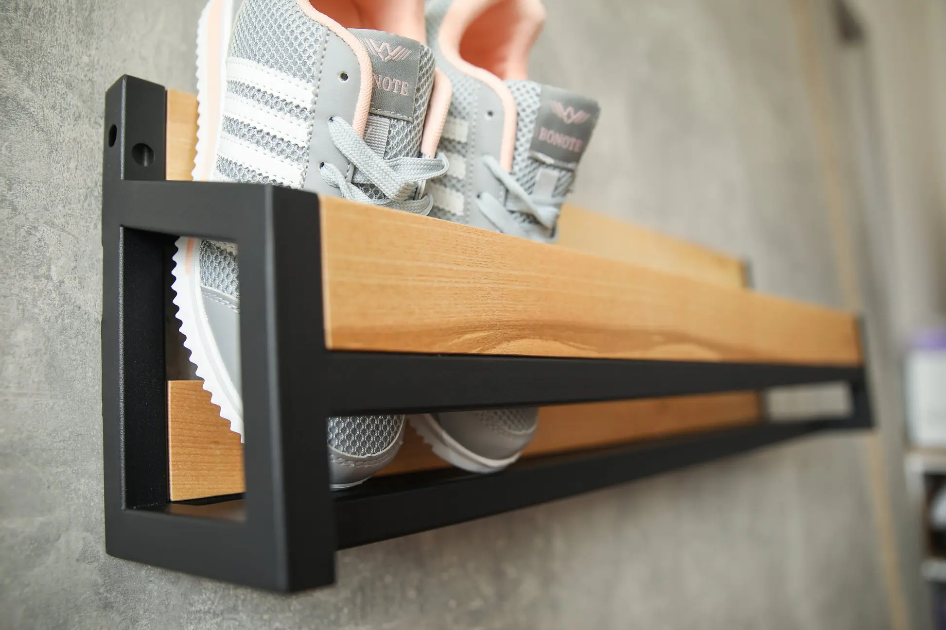 Minimal shoe storage system for contemporary interiors