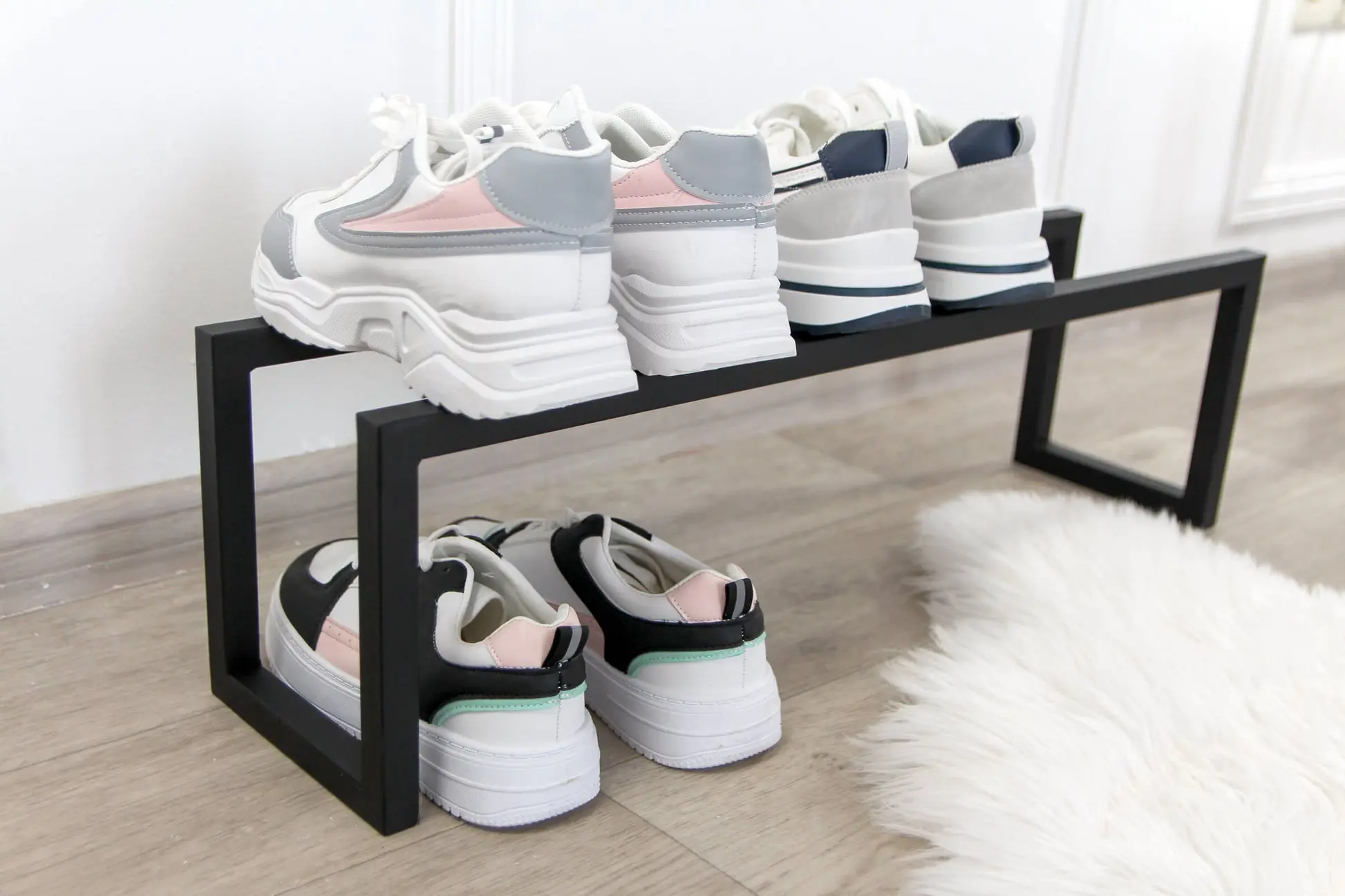 Custom fabricated shoe organizer crafted in Bengaluru